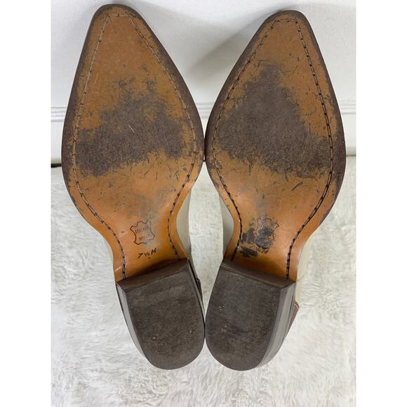 Vintage Nine West Brown Two-Tone Western Booties Women’s Size 7.5 - Picture 6 of 8